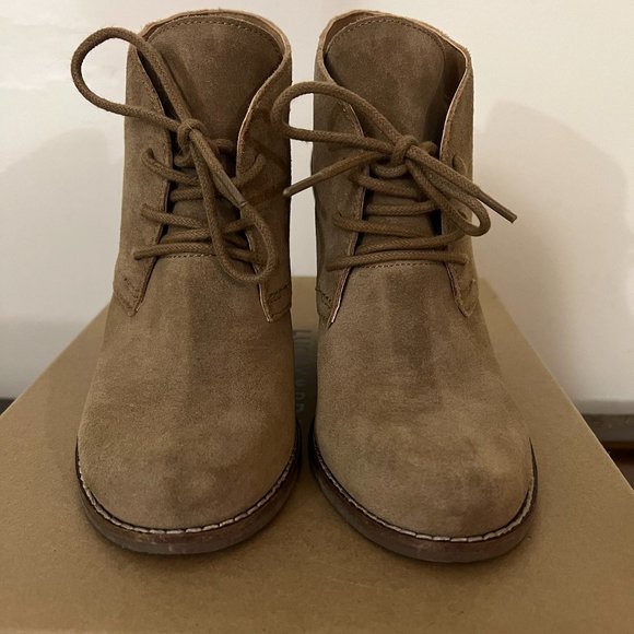 Lucky Brand "Yamene" suede wedge booties - Picture 4 of 7